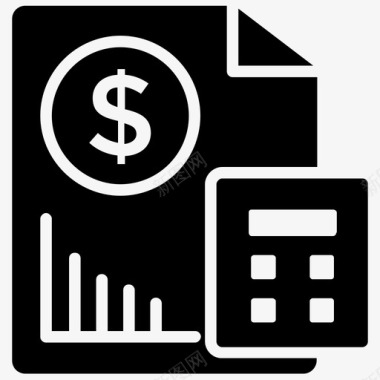财务报告商业报告财务会计图标图标