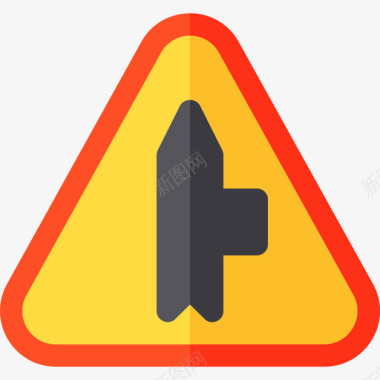 交叉口信号灯和禁令3平坦图标图标