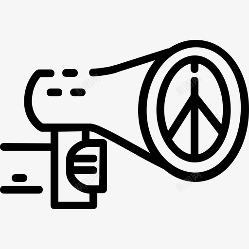 发言人和平与人权3直系图标svg_新图网 https://ixintu.com 发言人 和平与人权3 直系