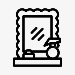安全自查镜理发镜清洁洗发水图标高清图片