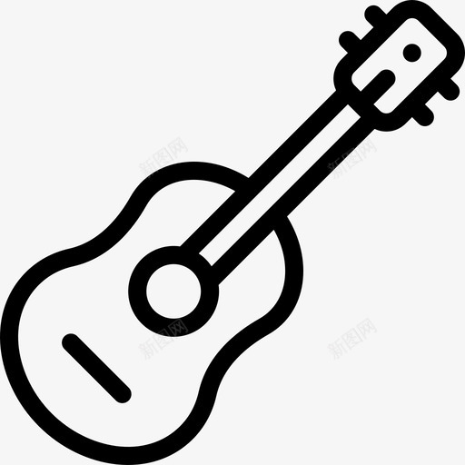 吉他乐器5线状图标svg_新图网 https://ixintu.com 乐器5 吉他 线状