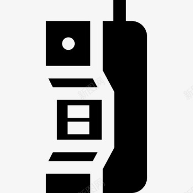 移动电话80年代9已填充图标图标