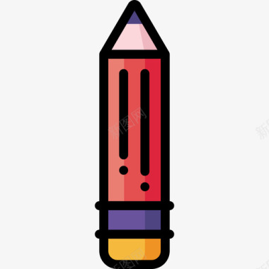 铅笔手工11线颜色图标图标