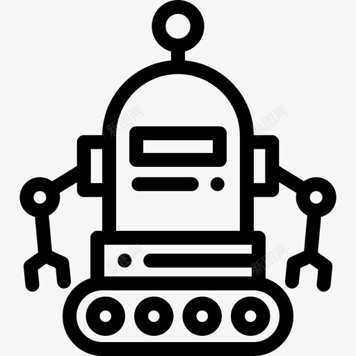 机器人科幻小说5直线型图标svg_新图网 https://ixintu.com 机器人 直线型 科幻小说5