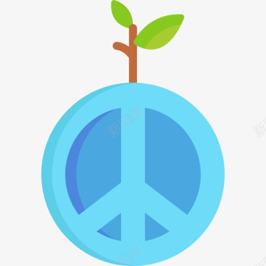 和平主义和平人权平淡图标图标