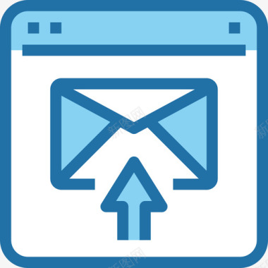 电子邮件搜索引擎优化和营销17蓝色图标图标