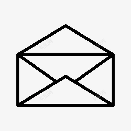 电子邮件信件行图标svg_新图网 https://ixintu.com 信件 电子邮件 行图标