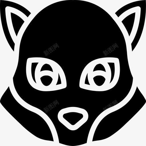 狐狸动物39填充图标svg_新图网 https://ixintu.com 动物39 填充 狐狸