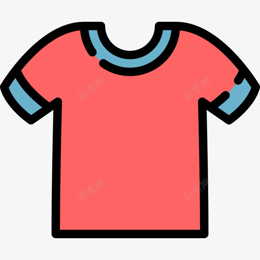 T恤电子和网络元素集合2线性颜色图标svg_新图网 https://ixintu.com T恤 电子和网络元素集合2 线性颜色