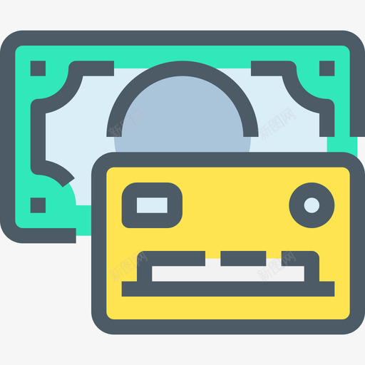 信用卡银行和金融线性颜色图标svg_新图网 https://ixintu.com 信用卡 线性颜色 银行和金融