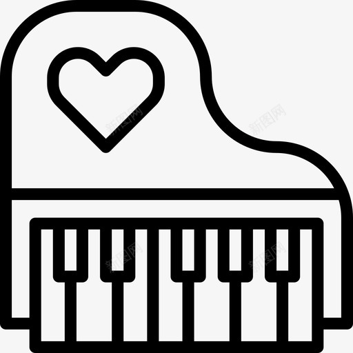 钢琴婚礼75直线图标svg_新图网 https://ixintu.com 婚礼75 直线 钢琴