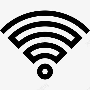 Wifi通信和媒体10线性图标图标