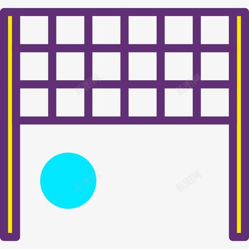 排球网户外活动10附魔图标svg_新图网 https://ixintu.com 户外活动10 排球网 附魔