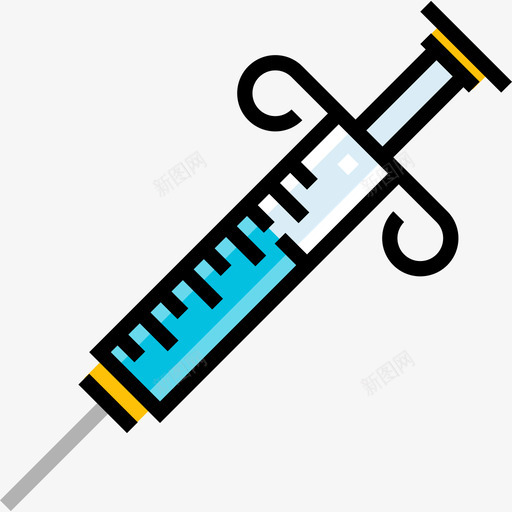 注射器医疗器械11线性颜色图标svg_新图网 https://ixintu.com 医疗器械11 注射器 线性颜色