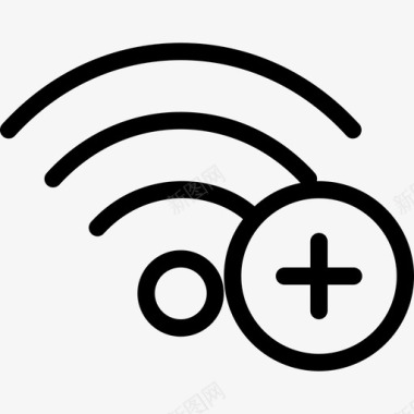 Wifi网络23线性图标图标