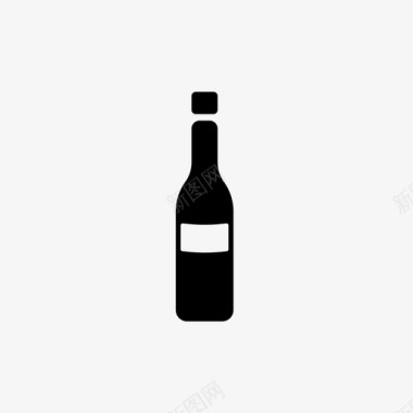 瓶子酒精玻璃瓶图标图标