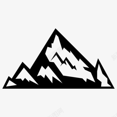 山丘陵区山水图标图标