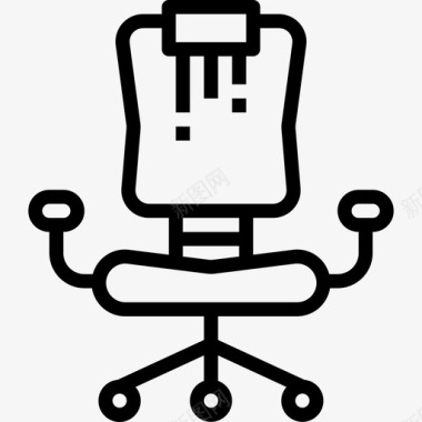 椅子66号办公室直线型图标图标