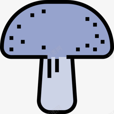 蘑菇水果和蔬菜9线形颜色图标图标