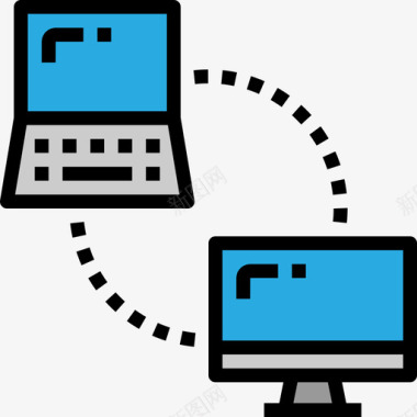 计算机计算机与技术2线性颜色图标图标