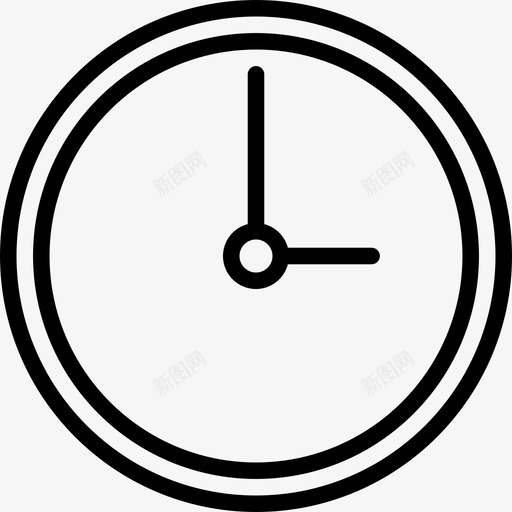 挂钟时间和地图线性图标svg_新图网 https://ixintu.com 挂钟 时间和地图 线性