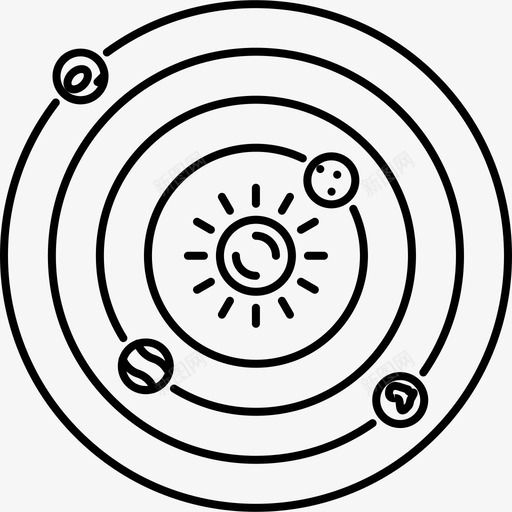 太阳系空间43线性图标svg_新图网 https://ixintu.com 太阳系 空间43 线性