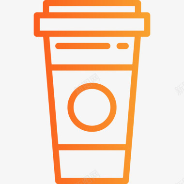咖啡杯快餐28梯度图标图标