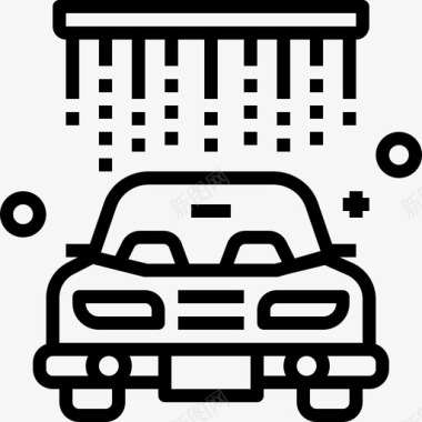 洗车汽车服务2直线图标图标