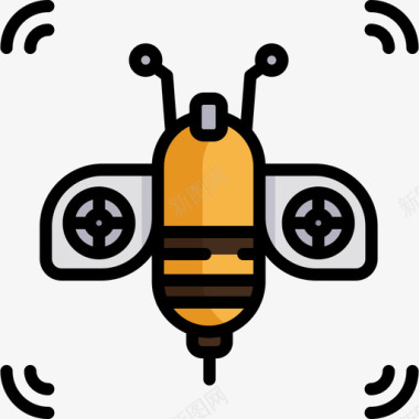 蜜蜂未来科技9线色图标图标