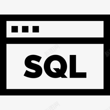 Sql数据库和服务器3线性图标图标