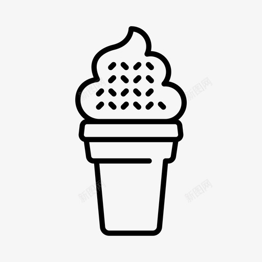 冰淇淋筒糖果甜点图标svg_新图网 https://ixintu.com 冰淇淋 冰淇淋圣代 冰淇淋筒 甜点 糖果