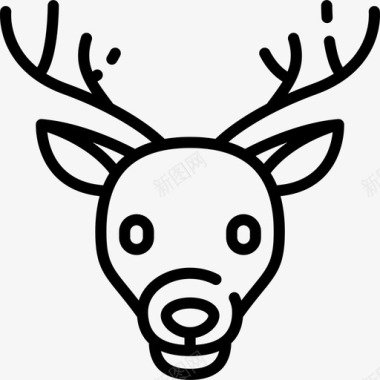 鹿动物与自然3直系图标图标