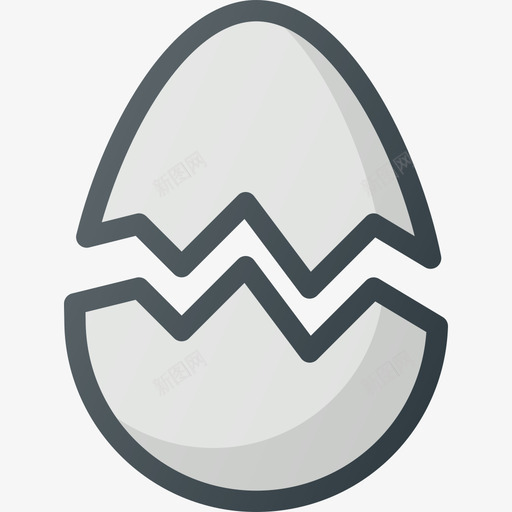 鸡蛋破碎线形颜色图标svg_新图网 https://ixintu.com 破碎 线形颜色 鸡蛋