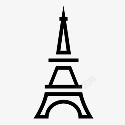 贝特埃菲尔铁塔智能手机巴黎图标高清图片