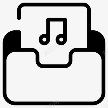 音乐档案抽屉文件图标图标