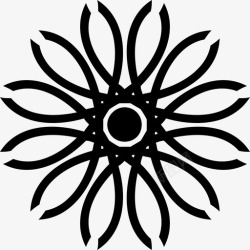 曼陀罗花环曼陀罗装饰品太阳花图标高清图片