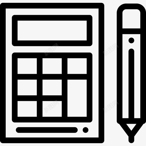 计算器工程7线性图标svg_新图网 https://ixintu.com 工程7 线性 计算器