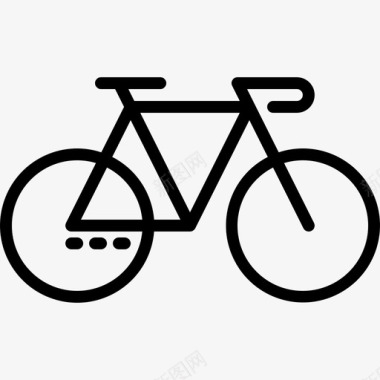 自行车生活方式直线型图标图标