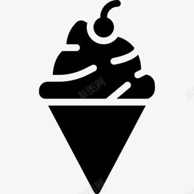 冰淇淋美食2填充图标图标