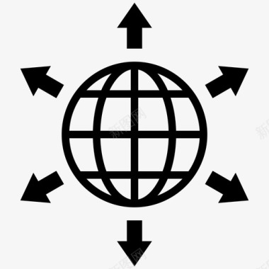 业务拓展全球营销图标图标