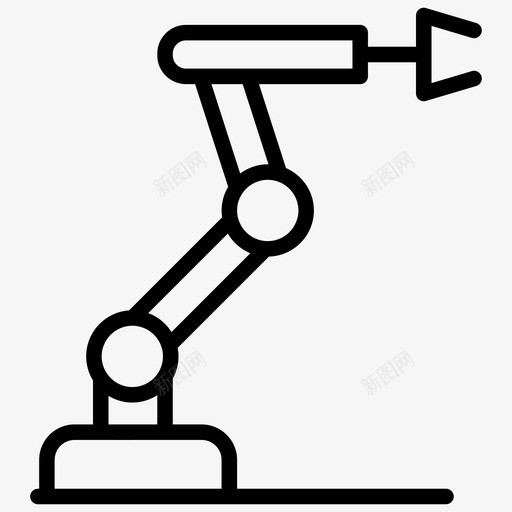 工业机器人工业手臂生产机器人图标svg_新图网 https://ixintu.com 工业手臂 工业机器人 机器人工程线图标 机器人手臂 机器人技术 生产机器人