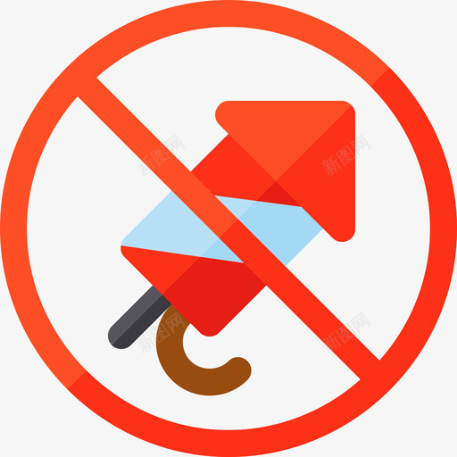 禁止烟火信号和禁令3平淡图标svg_新图网 https://ixintu.com 信号和禁令3 平淡 禁止烟火
