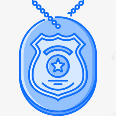 警徽法律7蓝色图标图标