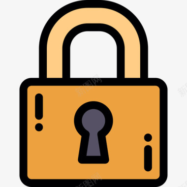 挂锁网络安全2线性颜色图标图标