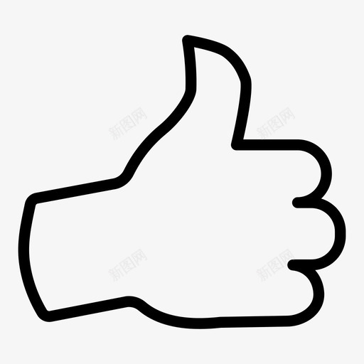 喜欢卡通最爱图标svg_新图网 https://ixintu.com 卡通 卡通手势 喜欢 最爱 社交 竖起大拇指 网络
