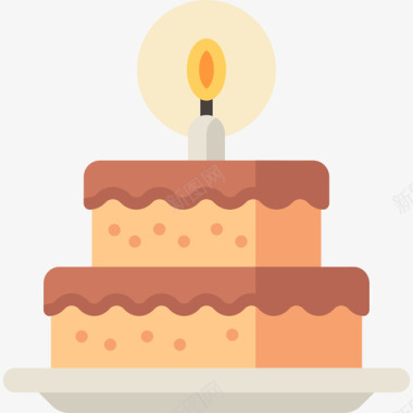 蛋糕生日54扁平图标图标