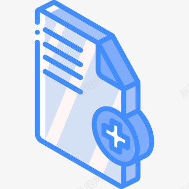添加文件基本装备16蓝色图标图标