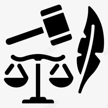 法律系法院法官图标图标