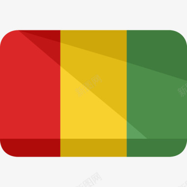 几内亚6号旗平坦图标图标