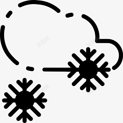下雪天气预报2线性图标svg_新图网 https://ixintu.com 下雪 天气预报2 线性